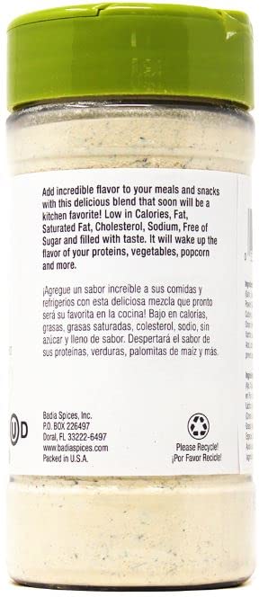 Badia Ranch All Purpose Seasoning, 5 Ounce - Pack of 6, Off White with Parsley
