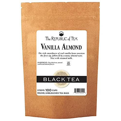 The Republic of Tea Vanilla Almond Black Tea Super Refill, 100 Tea