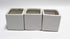 Athena's Garden Set 3 2" 3" A of Live Succulents in White Square Pots Each Supported with Natural Polished River Rocks