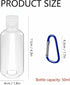 XYSRXWY 3Pcs 2oz/50ml Portable Hot Sauce Keychain Bottles - Mini Ketchup Containers for On-The-Go - Refillable Travel