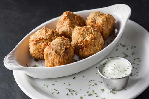 Comeaux's Crawfish Boudin Balls, 12ct. Ready to Eat, Breaded Cajun Boudin Sausage Bites,