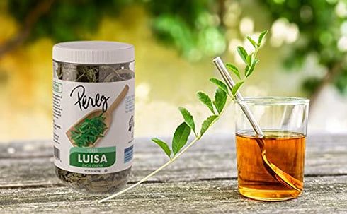 (0.50 Oz) Pereg Luisa - Dried Lemon Verbena Herbs - Healthy Hierba Luisa Herb - Non-Irradiated, Non-GMO