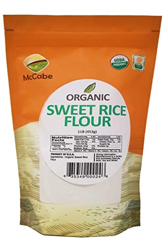 McCabe Organic Sweet Rice Flour - Gluten Free for Baking | Rich
