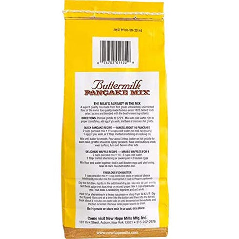32 oz. 5 New Hope Mills Easy To Make Pancake Mix- Two Bags- Your Choice of Different Varieties (Buttermilk)