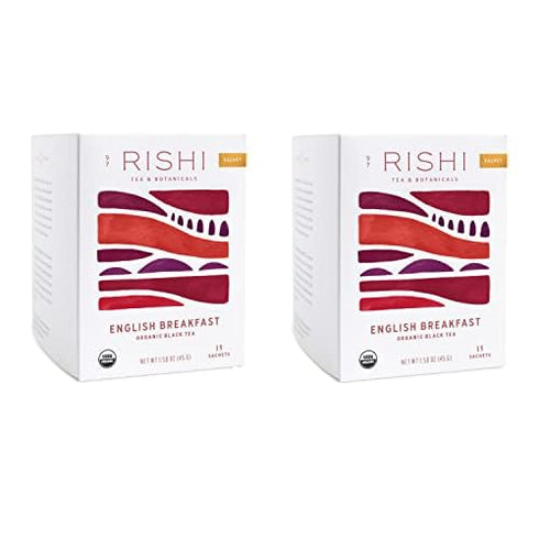 Rishi Tea English Breakfast Tea - Organic Black Tea Sachets, English Tea