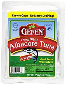 Geffen Gefen Fancy White Albacore Tuna In Water KFP 3 Oz. Pack Of