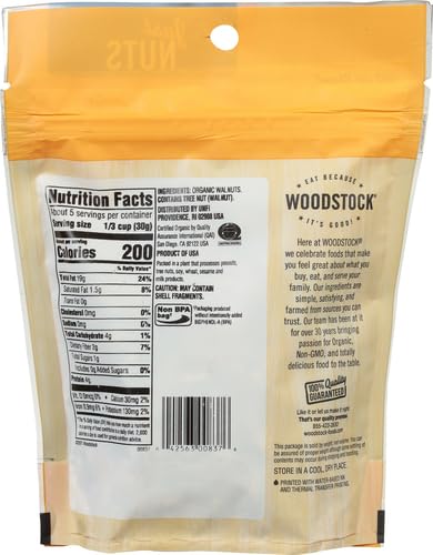 5.5 oz Woodstock Organic Walnuts Halves and Pieces