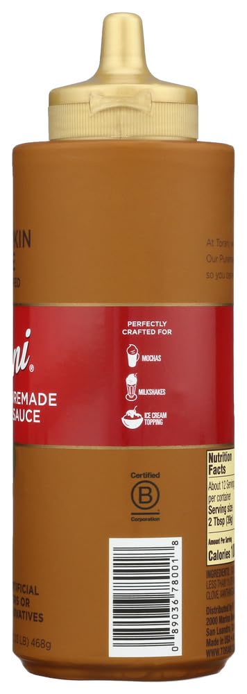 Torani Puremade Sauce, Pumpkin Pie, 16.5 Ounces (Pack of 2)
