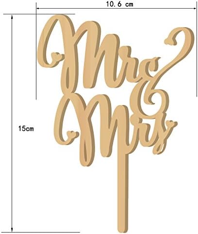 Mr and Mrs Rustic Wood Cake Toppers Wedding Anniversary Party Engagement Decoration