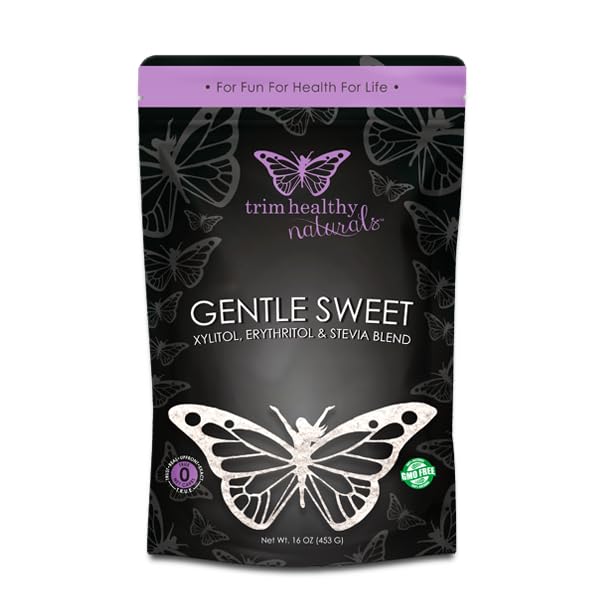 Trim Healthy Naturals Gentle Sweet, Xylitol Erythritol Stevia Blend, Sugar-Free Sweetener, 16