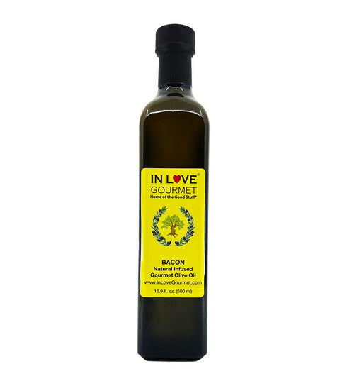 In Love Gourmet Bacon Natural Flavor Infused Olive Oil 500ml-16.9oz Best Bacon