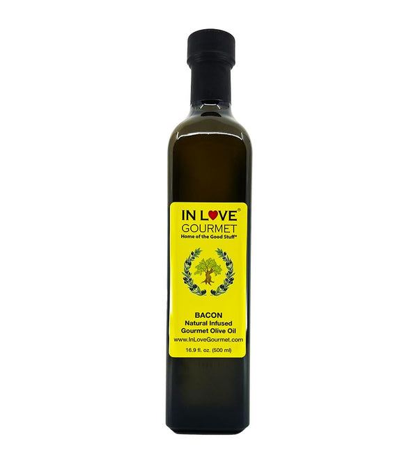 In Love Gourmet Bacon Natural Flavor Infused Olive Oil 500ml-16.9oz Best Bacon