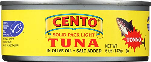 Cento Solid Packed Light Tuna in Olive Oil -- 5 oz -