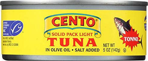 Cento Solid Packed Light Tuna in Olive Oil - 5 oz