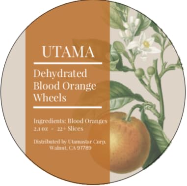 Utama 50+ Dehydrated Blood Orange Slices Dried Citrus Wheels for Cocktails, Garnishes, Crafts, and Decorations