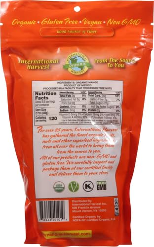 International Harvest 12 , Organic Mango Slices, Ounce