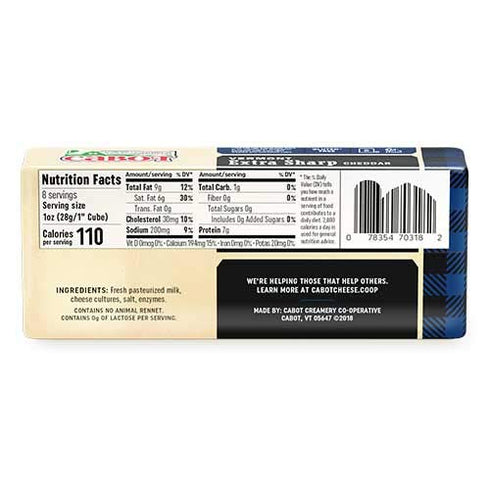 8 OZ Cabot Extra Sharp Cheddar Bar