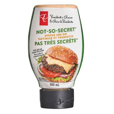 PRESIDENT'S CHOICE Not-So-Secret Spread and Dip, 300ml/10.1 fl. oz, Imported from Canada}