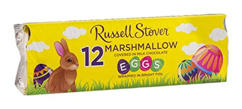 12 Russell Stover Marshmallow Eggs Milk Chocolate - CT