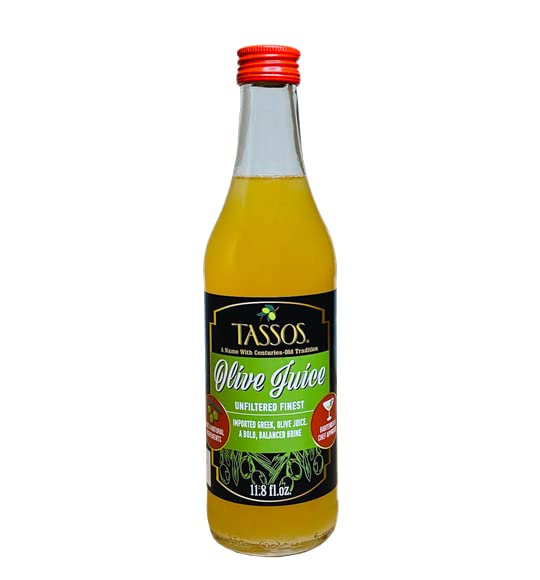 Tassos Unfiltered Finest Olive Juice, 11.8 oz