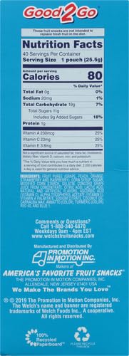0.9 oz, 40 Welch's Mixed Fruit, Ct