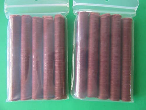 Smokehouse Chef 21 mm. 50 lbs 21 mm TEN strands for approx of snack sausage. Collagen snack sausage casing. EASY