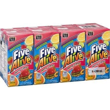 Five Alive (8-Pack) 6.7Oz Berry Citrus Juice Box {Imported from Canada}
