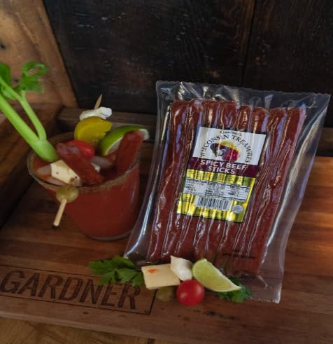 (1 Pack 8) Gardner's Wisconsin Cheese, Meat Sticks Ounce Sticks, of - Spicy Beef Flavor, Low Carb Snack, Does Not