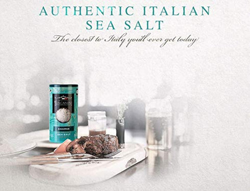 16oz Tuscanini, Coarse Mediterranean Sea Salt, Tube, From Sicily Italy