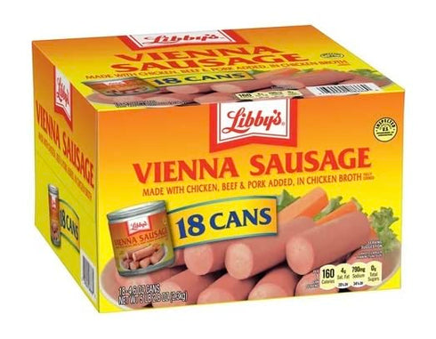4.6 Oz (Pack 18) Libby's Hawaiian Vienna Sausages, Canned Sausage