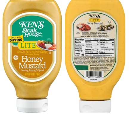Generic Lite Honey Mustard Salad Dressing & Topping (2 Bottles, 24 oz. each