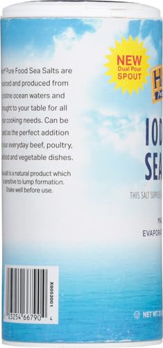 Hain 21 oz. Pure Foods Iodized Sea Salt