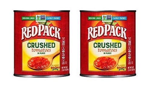Redpack Crushed Tomatoes in Puree, Kosher and Gluten Free, 1.76 Ounce Cans,