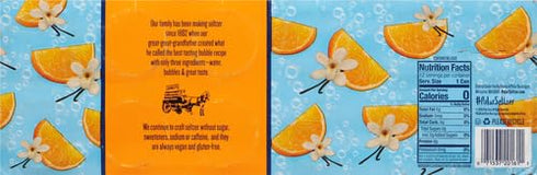 12 oz 12 pack Polar Seltzer Water Orange Vanilla, fl cans