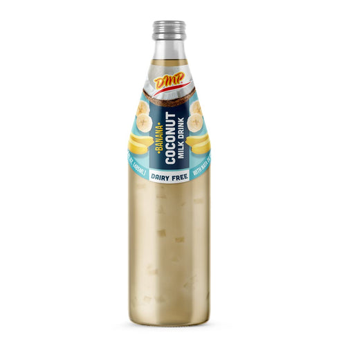 De Mi Pais Leche de Coco Sabor a Banana con Pulpa 16.4oz