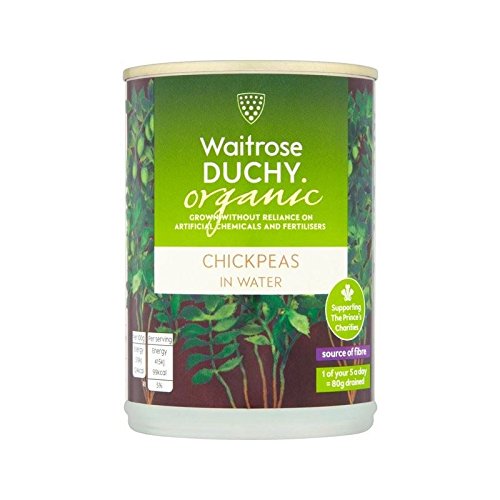 Duchy Waitrose Organic Chick Peas in Water 410g - Pack of 2
