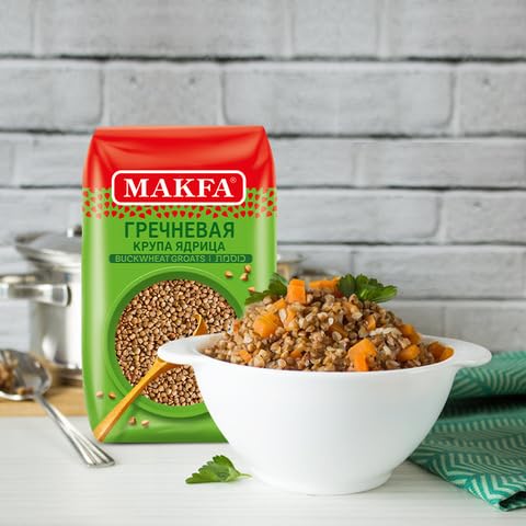 Makfa 800g/28.2oz (Pack 9) Buckwheat Groats Premium Quality Kosher Product, Non-Gmo, Grechka