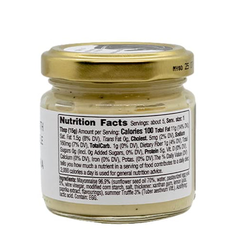 Summer 2.8 Oz Truffletopia | Mayonnaise with Truffle | Real Italian Truffles in a Rich, Smooth, Creamy Mayo to add
