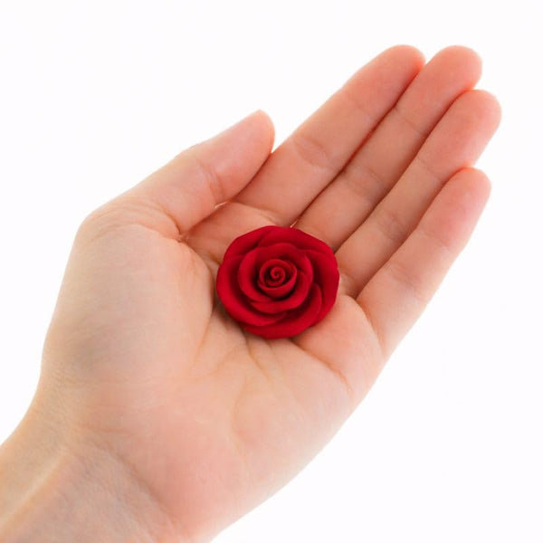 Sugar Roses (12 Count, Medium 1.5 Inch) Wired Gum Paste Flowers with