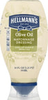 Omega-3 20 oz (Pack 2) Hellmann's Mayonnaise Dressing with Olive Oil Squeeze Bottle Condiment for Simple Meals