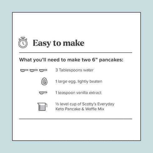 1g 0g 9.08oz, Pack 3 Scotty's Everyday - Keto Pancake and Waffle Mix - Net carbs, Added Sugar, Gluten-Free, High Fiber