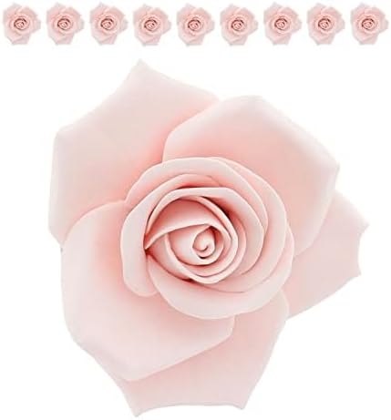 3 Inch, 9 Count Global Sugar Art Peace Rose Sugar Cake Flowers, Pink by Chef Alan Tetreault