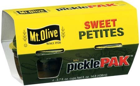 Mt. Olive Pickle Pack, Sweet Petites, 4-3.7oz Cups (Pack of 2)