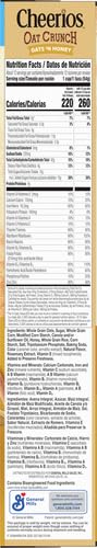 24 oz (Pack 2) Cheerios Oat Crunch Oats 'N Honey Breakfast Cereal, Made with Whole Grain, Family Size