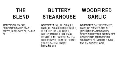 HUBZ Set, 4-Pack, 10.5 oz 9.5 oz 9.5 oz 9.4 oz KINDERs Pantry Essentials Seasoning The Blend, Buttery Steakhouse
