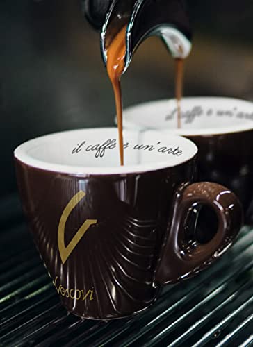 100% 8.8 oz (250g) V Vescovi Arabica Ground Espresso Medium Roast Italian Coffee For Moka, French Press & Pour Over