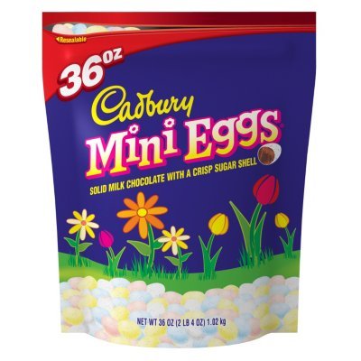 Cadbury Mini Eggs Solid Milk Chocolate with Crisp Sugar Shell 36 Ounce Resealable
