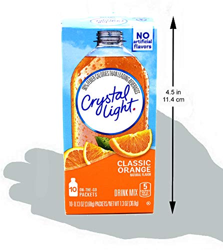 10 Count (Pack 1) Crystal Light, Drink Mix Classic Orange