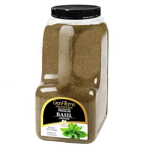 GranAroma Ground Basil 3 Pound, Peppery Flavor for Sauces & Dressings