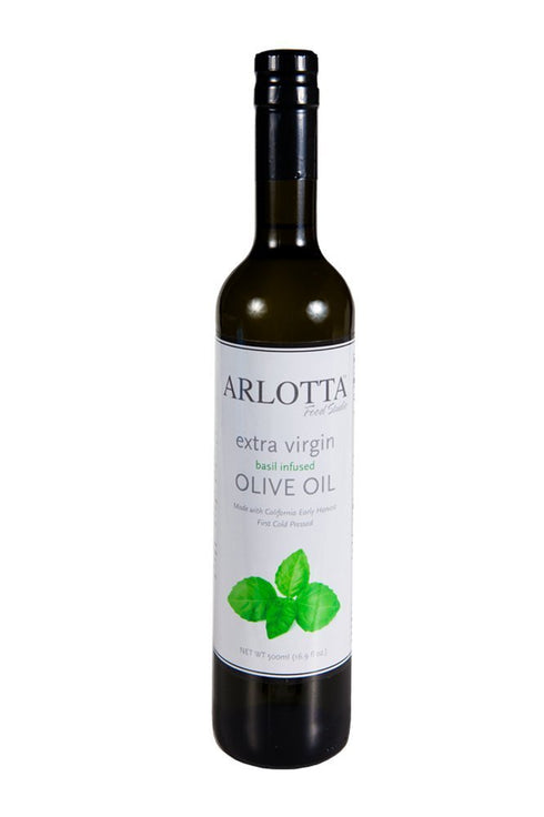 500ml Organic Basil Infused Extra Virgin Olive Oil Cold Pressed | California